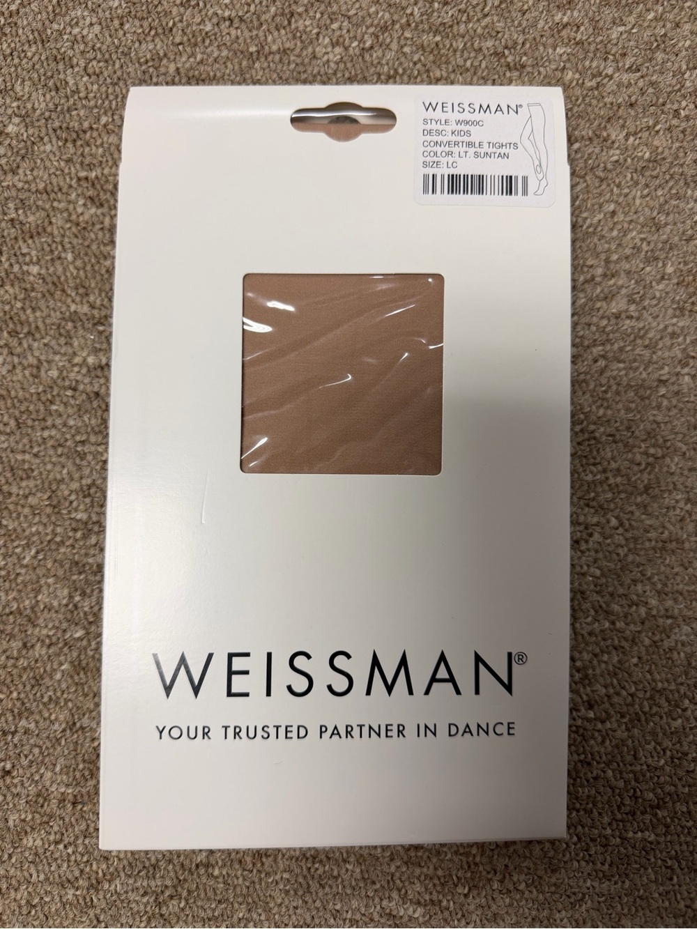 NWT! Weissman Dance Tights in Lt. Suntan